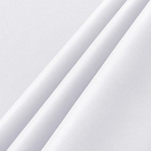 sancua 6 Pack White Tablecloth 90 x 156 Inch - Rectangle Table Cloth for 8 Feet Tables Stain and Wrinkle Resistant Washable Polyester Table Cover for Dining Wedding Banquet Party Buffet Restaurant