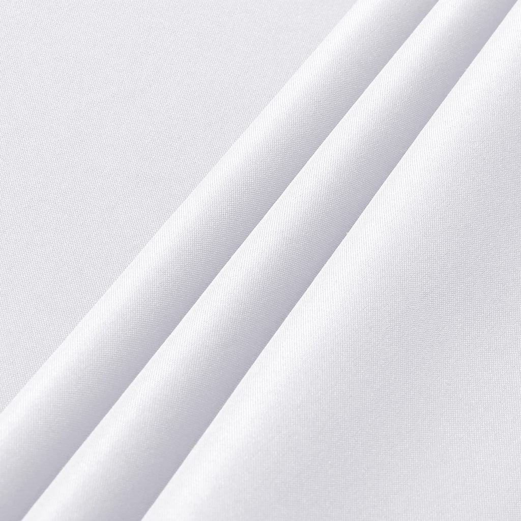 sancua 2 Pack Round Tablecloth 70 Inch White, Stain and Wrinkle Resistant Table Cloth - Washable Polyester Table Cover for Dining Tables, Buffet Parties and Camping