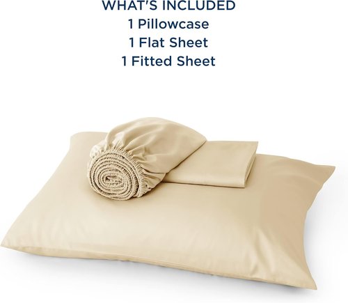 Bedsure Cooling Twin Sheets - Breathable & Soft Rayon from Bamboo - Deep Pocket Up to 16 Inches - Hotel Luxury Alabaster Gleam