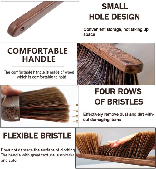 Hand Broom Brush Dust Cleaning: Hand Brush, Dusting Brush, Couch Brush, Soft Brush Cleaning, Dust Broom, Handheld Broom, Bed Brush, Hand Brush for Cleaning The Bed, Sofa, Fireplace, car, etc.
