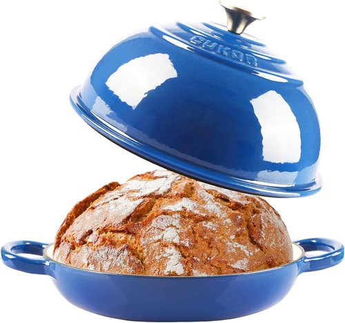 CUKOR 7QT Enameled Cast Iron Dutch Oven - Non-Stick Bread Pot for Baking & Cooking | Versatile for Roasting, Braising, Stewing, Soups