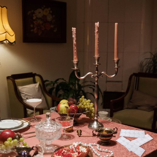 40pcs Taper Candle Holder Set by [Brand Name] - Includes Adhesive Grips & Accessories