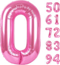 Pink Number Balloon by [Brand Name] - 40 Inch 0 Balloon for Birthday Decorations | Perfect Party Supplies for Women