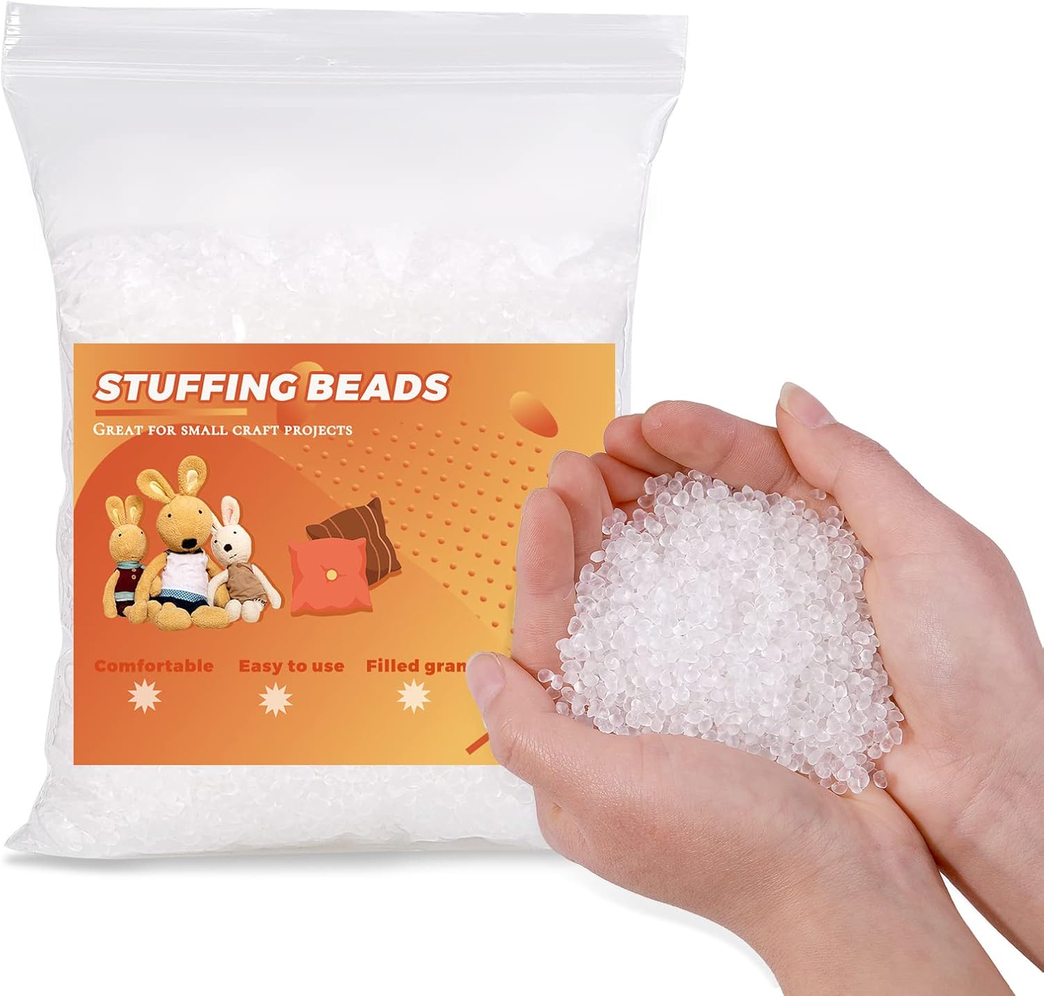 Stuffing Beads - 3.5oz Weighted Pellets for Stuffed Animals & Crafts | Heavy Rubber Filler - 100g