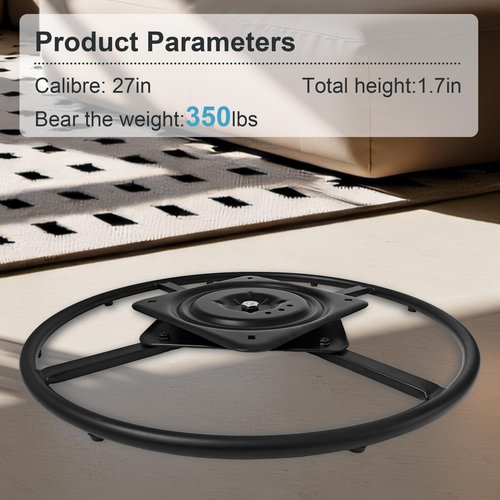 Racfenick 27" Recliner Swivel Ring Base Replacement with Plate,Heavy Duty Furnitures Sofa Chair Swiveling Bottom Parts (27inch/685mm)