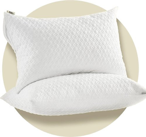 CoolShields Pillow Protector - Waterproof Hypoallergenic Zippered Covers | 2 Pack Standard Size for Better Sleep