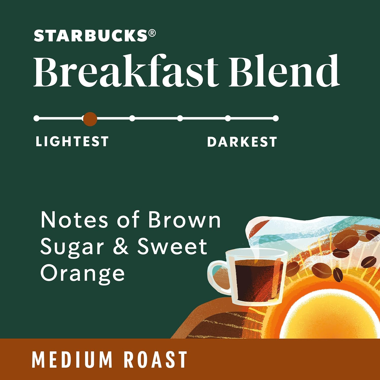 Starbucks K-Cup Coffee Pods - Medium Roast Breakfast Blend for Hot or Iced Coffee | 10 Pods