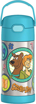 THERMOS FUNTAINER Water Bottle - 12 Ounce Kids Stainless Steel Insulated Bottle with Straw | Scooby-Doo Design