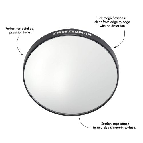 Tweezerman Tweezermate 12x's Magnification Mirror, Black