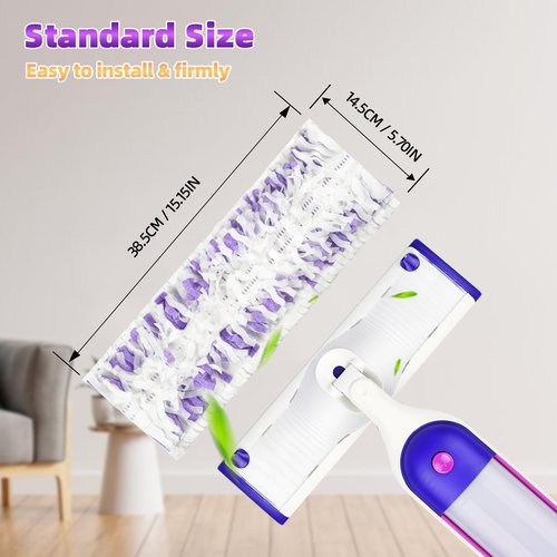 12 Pack Disposable Mop Pads for PowerMop™ Multi-Surface Floor Mop, Mopping Pad Refills for Floor Cleaning