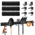 Garage Tool Organizer Wall Mount, Heavy Duty Garage Organization Tool Storage Utility Rack, Sturdy Storage Rack Hanger with Adjustable Hooks, Garden Tool Organizer for Shovel, Rake, Folding Chair