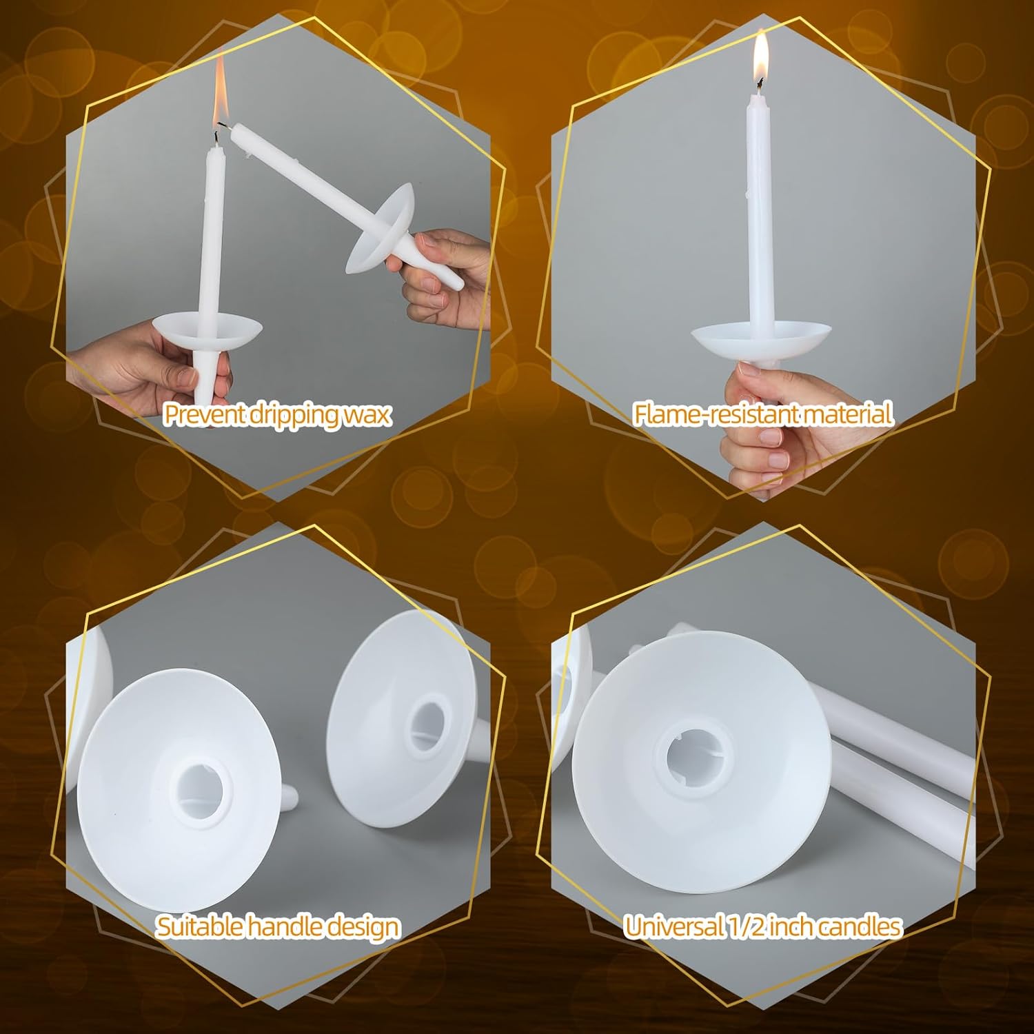 Regine Switzerland Candle Holders - 100 Pcs Plastic Drip Protectors for Church, Vigil & Events