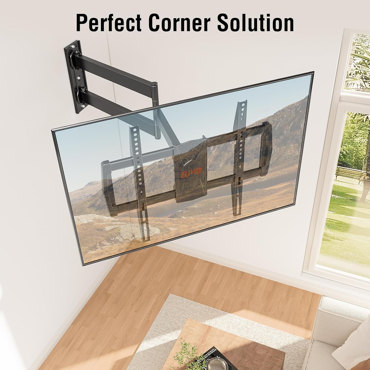 **ELIVED Long Arm TV Mount - Articulating Wall Bracket for 42-75 Inch TVs | 32" Extension, Swivel & Tilt, 99 lbs Capacity**