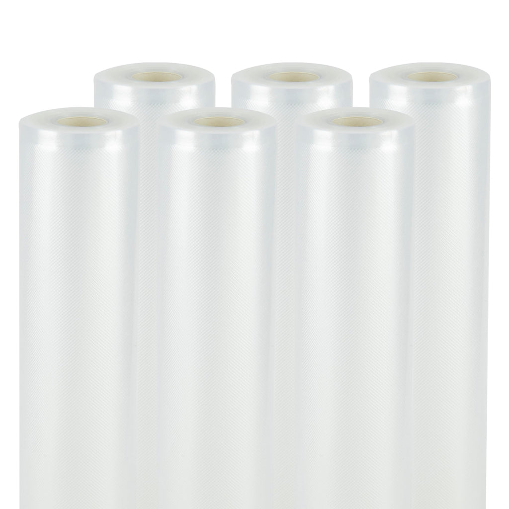 NESCO Vacuum Sealer Bag Rolls – 6 Pack of 11" x 20' BPA-Free Rolls, Freezer, Sous Vide, Microwave, Boil & Dishwasher Safe, Works with Most Vacuum Sealers