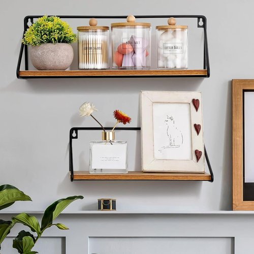 Apothecary Jar Qtip Holder Dispenser Set - 3 Pack Bamboo Lids for Vanity Organizer Storage