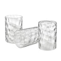 Aspen Creative 23529-63-3, Clear Hammered Glass Shade For Lighting Fixture/Vanity Light/Wall Light/Pendant, Size: 3-7/8" D x 6-1/8" H, 3 Pack