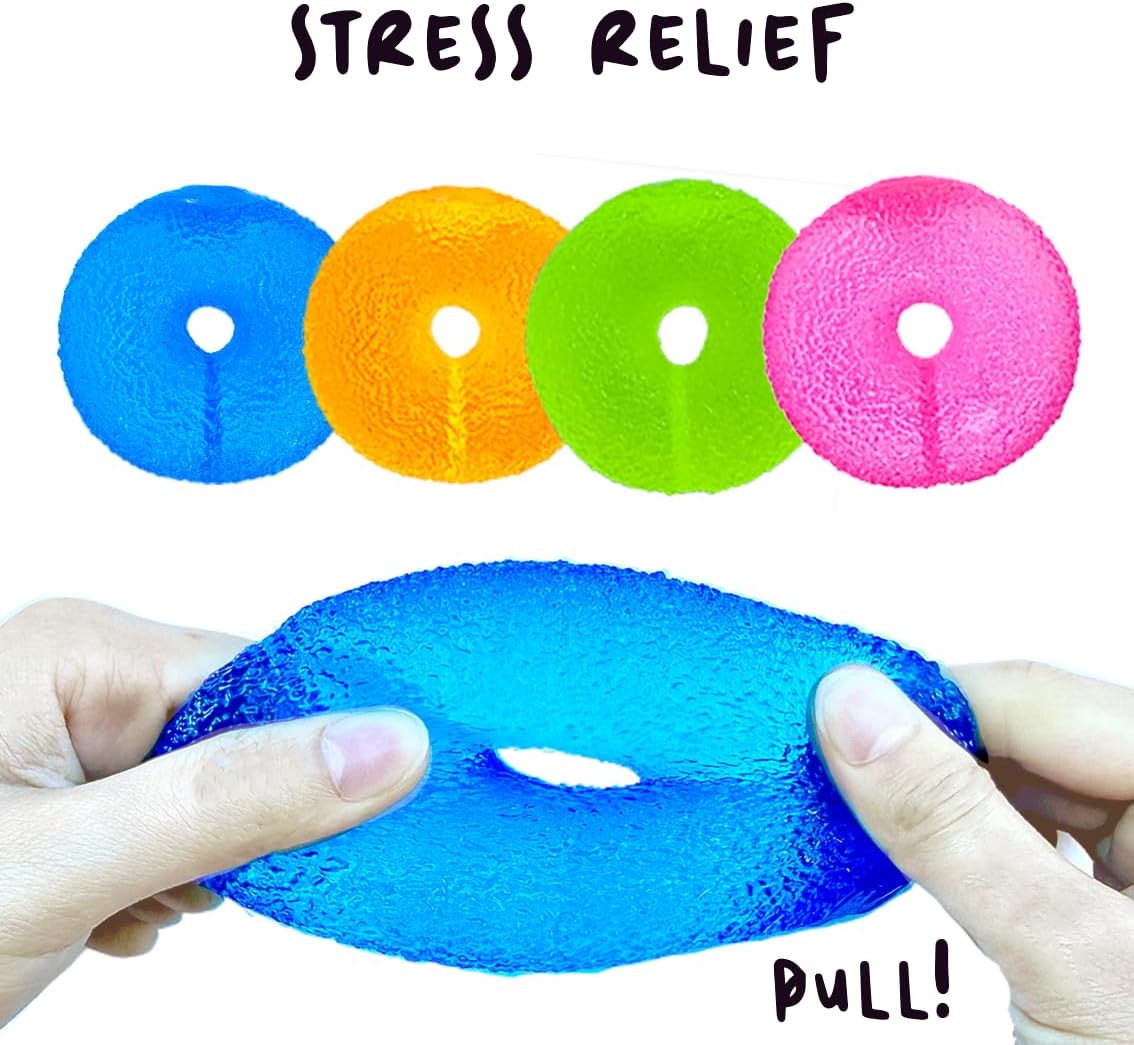Skiennix Donut Stress Ball - Cute Squishy Fidget Toy for Stress Relief - 2.75" Size