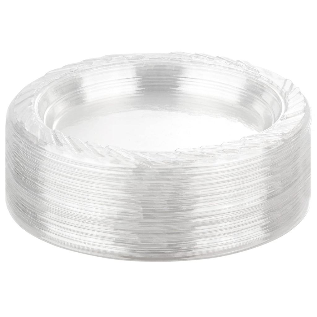 Stock Your Home 6-Inch Clear Plastic Dessert Plates (120 Pack) Flexible Disposable Clear Plates for Dessert & Appetizers, Crystal Clear Small Plates for Parties & Catering, Clear Plastic Party Plates