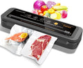 MegaWise Vacuum Sealer Machine - 80kPa Suction Power | Compact One-Touch Automatic Food Sealer with Bags & Cutter Included | Dry & Moist Modes for Versatile Food Preservation