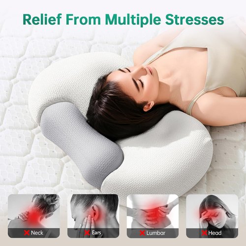 MOONYOOY Firm Memory Foam Contour Pillow, Ergonomic Orthopedic Cervical Design for Side & Back Sleepers, Strong Neck Support & Shoulder Pain Relief