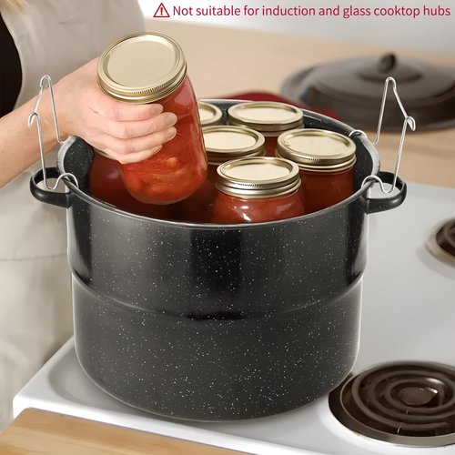 Canning Pot with Rack and Full Canning kits Set For Beginners,21.5 Quart Water Bath Canning Pot Canners for Canning with Rack and Lid,Canning Supplies Starter kits Set by DIMESHY