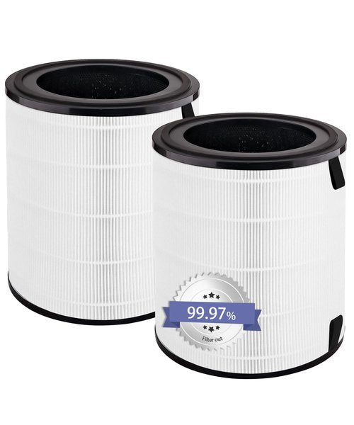 Popurure LV-H133 Replacement Filter Compatible with LEVOIT LV-H133 Air Purifier, 3-in-1 True Filters and Activated Carbon Filt-er Set, Part Number LV-H133-RF, 2 Pack