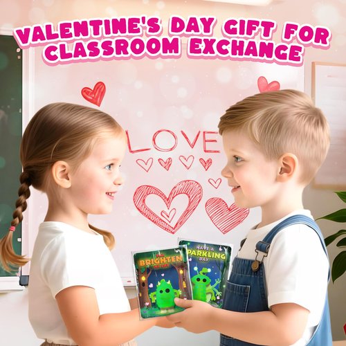 36 Packs Valentines Day Cards for Kids with Glow in The Dark Monster Finger Puppets, Valentines Day Gifts for Kids, Valentines Cards for School Classroom Exchange, Valentines Party Favors Prizes