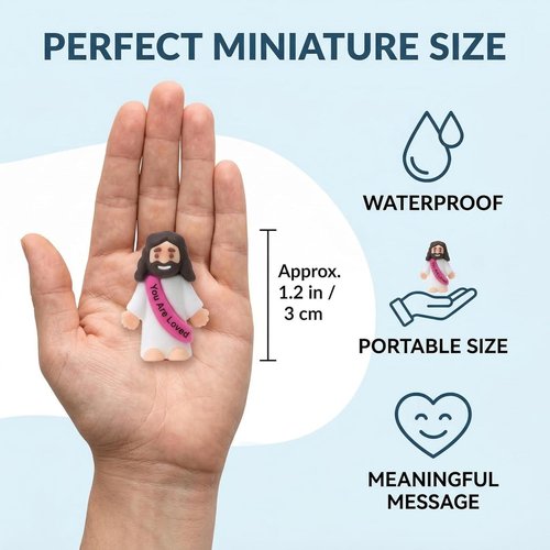 Mini Jesus Figurines by [Brand Name] - 33PCS Multicolor Christian Statues for Easter Gifts & Party Favors
