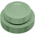 joy akkess 50PCS Sage Green Plastic Plates - Heavy Duty Sage Green Plates Disposable include 25 Dinner (10.25") & Dessert/Salad (7.5") for Birthday, Baby Shower, Wedding