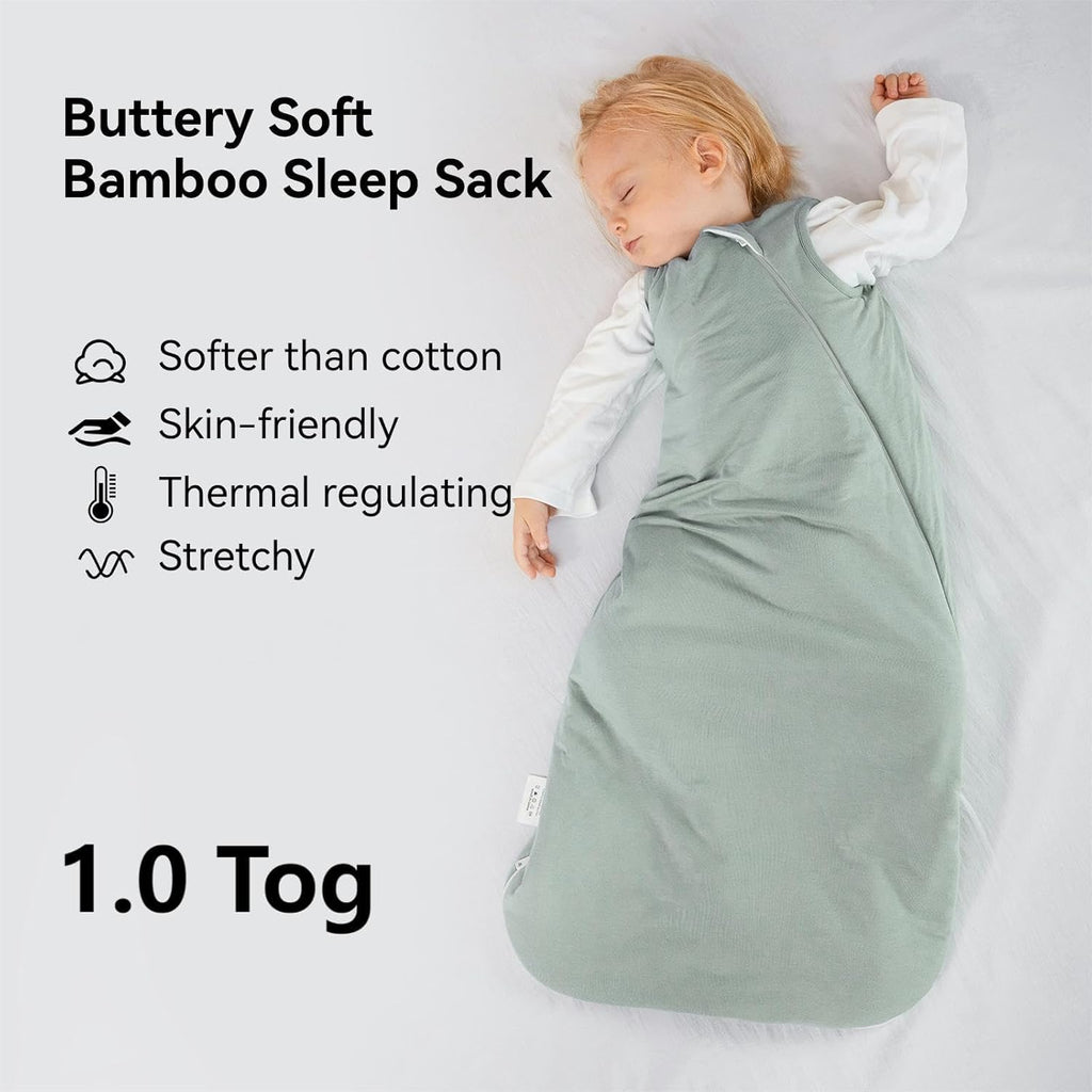 Okayinn BubblePanda Sleep Sack - Cozy 6-12 Months Infant Sleep Solution | Hooded Bath Towels Included