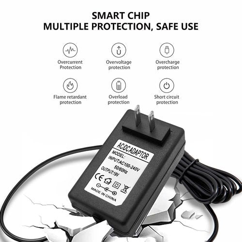 19V AC DC Charger Power Cord Compatible for Eufy RoboVac 11S 12 15C 25C 30C 35C, Pure Clean PUCRC 15 25 26B 90, Coredy Robotic R580 R650 R750 G800, ILIFE V3s Pro A4s Pro V5s Pro Robot Vacuum Cleaner