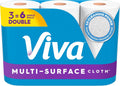 Viva Multi-Surface Cloth Paper Towels - Choose-A-Sheet Size, 3 Double Rolls, 110 Sheets Each