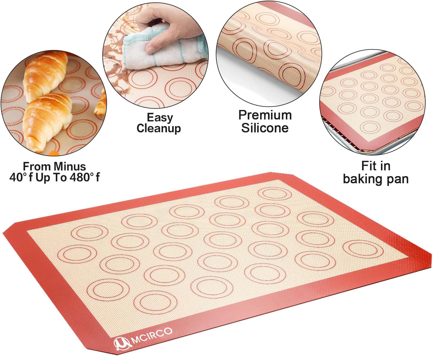 Skiennix Stainless Steel Baking Sheet Set - 3 Trays, 3 Racks & 3 Silicone Mats - Easy Clean, 10/12/16 Inch