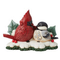 Enesco Jim Shore Heartwood Creek Highland Cardinal and Chickadee Sharing Brand Figurine, 4.33 Inch, Multicolor