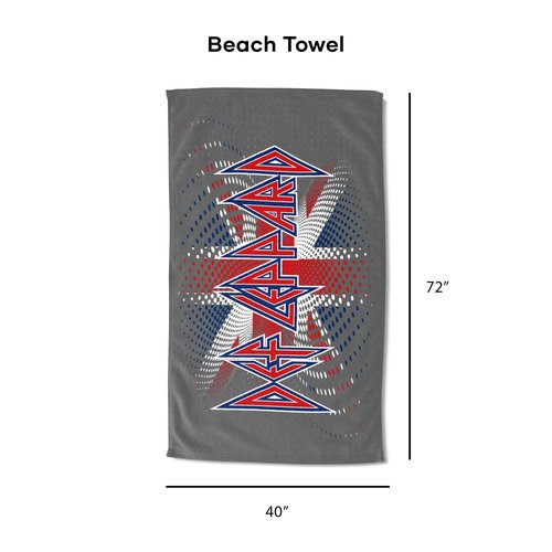 Northwest Def Leppard Dots to Dots Beach Towel, Quick-Dry, Soft & Absorbent Lightweight Travel Essentials for Pool or Bath, 40 x 72 inches