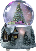 MG-7282 Automatic Revolving Train Snow Globe - 4-Inch with Color Changing Light & 'O Christmas Tree' Tune