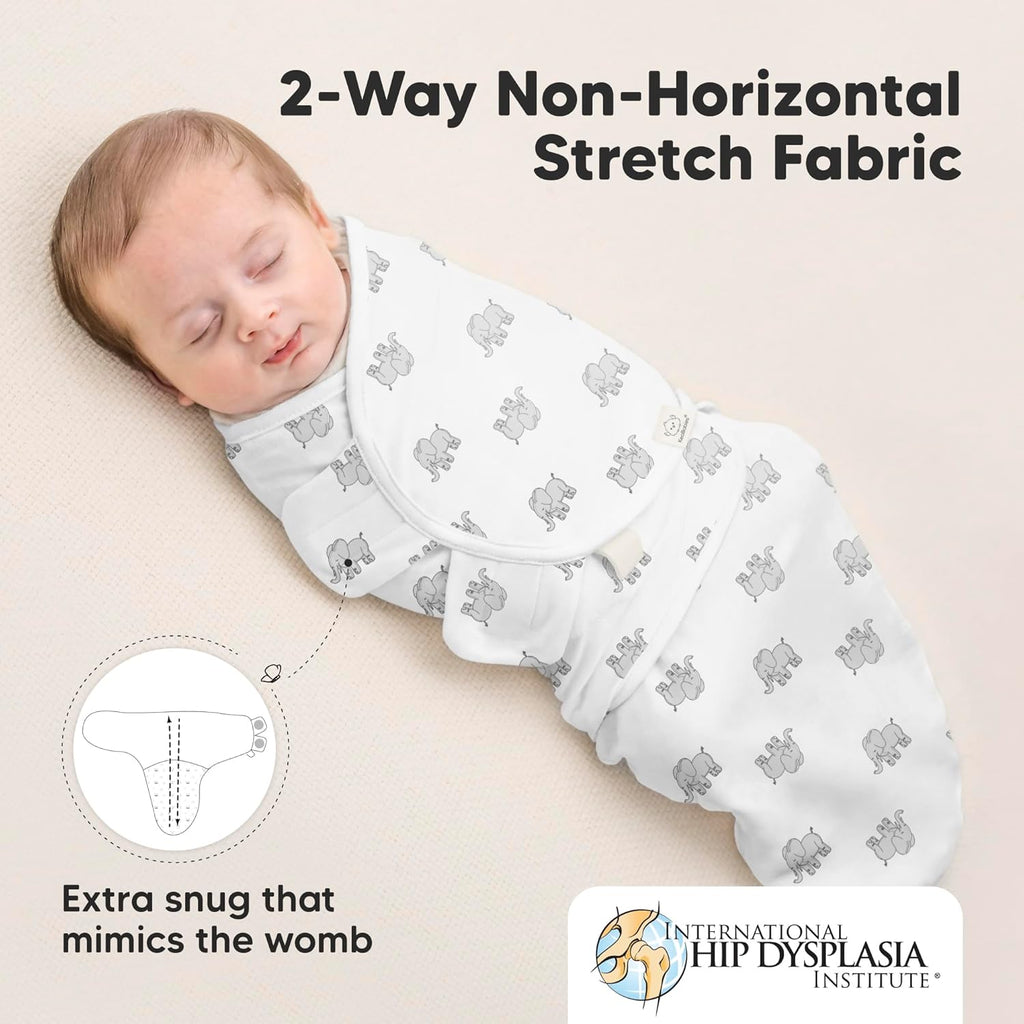 Skiennix Organic Baby Swaddle Sleep Sacks - Soft & Snug for Newborns 0-3 Months | 3-Pack in The Wild 2