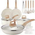 18 Pcs Pots and Pans Set for Kitchen, Nonstick Ceramic Cookware Set, Non Stick Induction Cookware Frying Pans & Saucepans