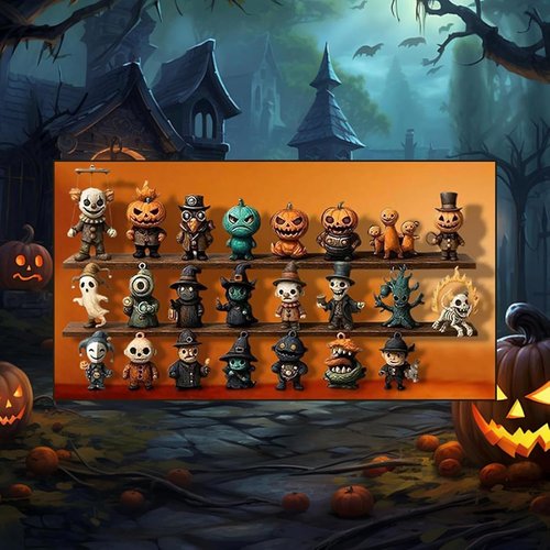 31 Nights of Fright Halloween Countdown Box - Advent Calendar with Mini Horror Figurines | 2025 Edition