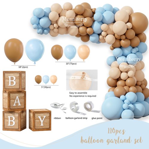 Bear Baby Shower Decorations Party Supplies, We Can Bearly Wait Baby Shower Decoration, Backdrop Balloon Arch Box Mom to Be Sash Dad to Be Pin Tablecloths Bear Balloon