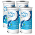 AQUA CREST FXHTC Whole House Water Filter, Well Water Filter Replacement for GE® FXHTC, GXWH40L, American Plumber W10-PR, Culligan® RFC-BBSA, W10-BC, Carbon Filters, 5 Micron, Pack of 4