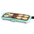 GreenLife 20” Extra Large Electric Griddle, Non-Toxic PFAS & PFOA-Free Ceramic Nonstick, Temperature Control, Quick Even Heating, Removable Drip Tray, Pancakes, Eggs, Sausage, Easy Clean, Turquoise