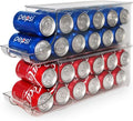 Soda Can Organizer with Lids, Stackable Soda Can Dispenser for Refrigerator, Clear Can Holder Organization and Storage Bins for Fridge, Kitchen, Countertop, Drink Pantry Organizers, Holds 12 Cans Each