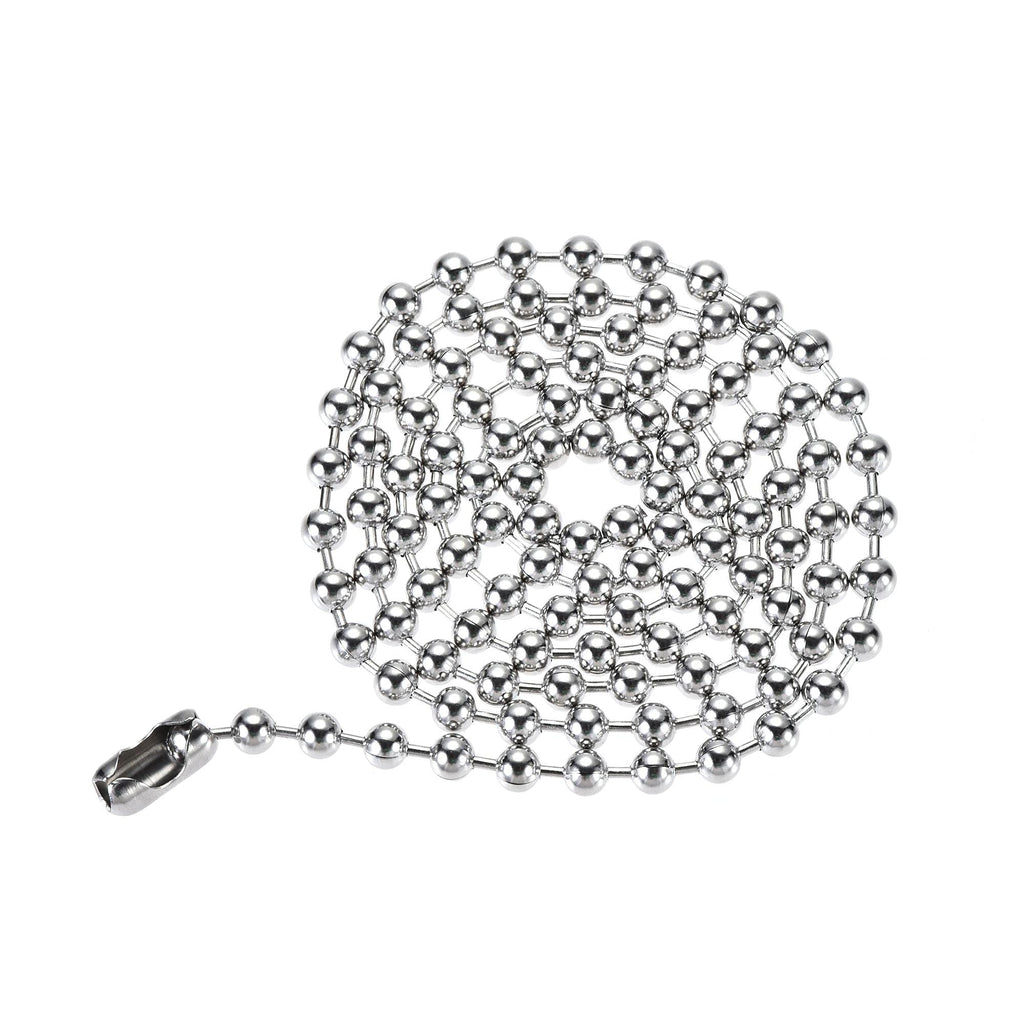 uxcell Pull Chain Extension 3.28 Ft Stainless Steel 6mm Beaded for Light Fan
