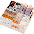 Skiennix 12-Pack Baby Clothes Organizer - Foldable Fabric Storage Bins for Nursery | 116 Cells for Clothing & Accessories