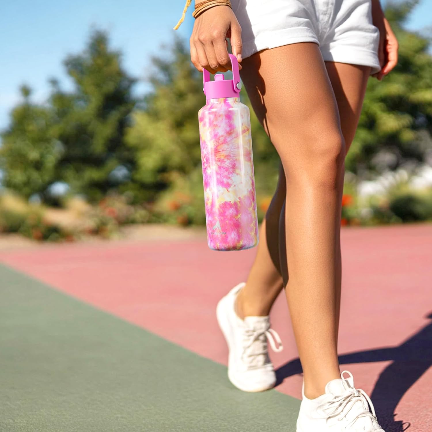 Skiennix 24 oz Vacuum Water Bottle - Lightweight, Leakproof, BPA-Free Flask with Straw | Citrus Dream