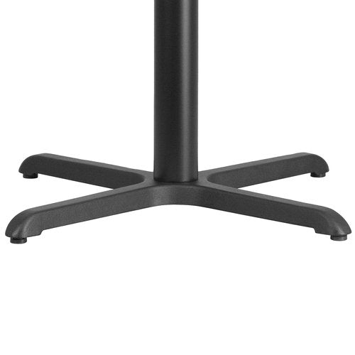 Flash Furniture 30" x 30" Restaurant Table X-Base with 3" Diameter Table Height Column, Commercial X-Base Cast Iron Restaurant Table Base, Black