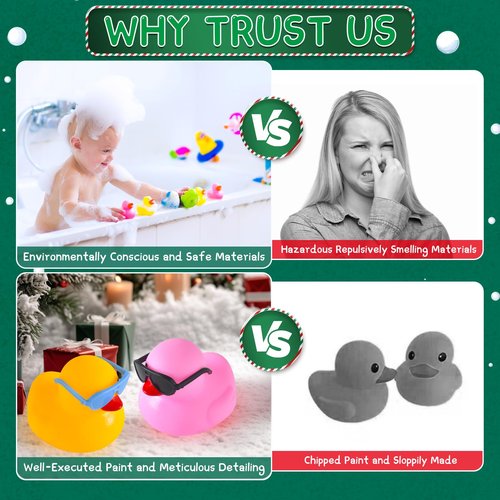 2025 Christmas Advent Calendar Ducks, 24 Days Christmas Countdown Rubber Ducks, Xmas Party Favor Gifts Boxes, Rubber Ducky Bath Toy for Boys Girls Toddlers Kids, 1 PCS