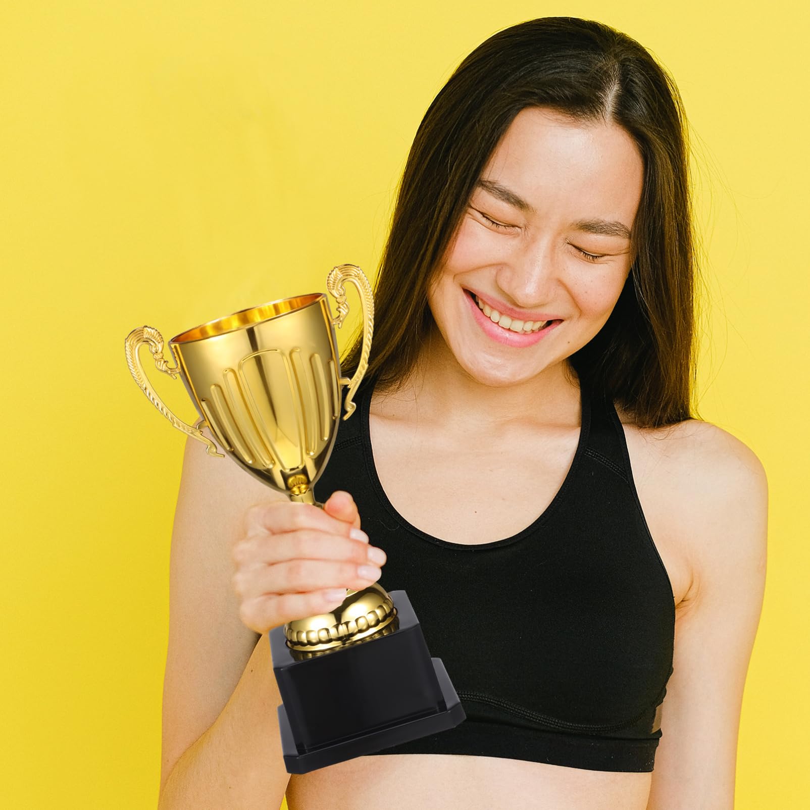 DOITOOL Gold Awards Trophy: Golden Trophies Awards Plastic Trophy Cup Rewards Winning Prize for Footabll Rewards Sports Tournaments, Birthday Party, Competitions