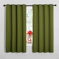 NICETOWN Blackout Curtain Panels - Thermal Insulated Grommet Drapes | Olive Green, 55 x 68 Inches (One Pair)